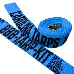 Blue Flatbed Straps 4 x 30' Winch Strap 5,400 WLL Flat Hook - MADE IN USA